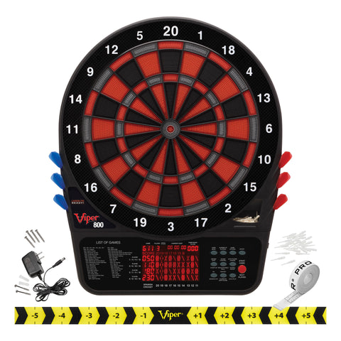 Image of Viper 800 Electronic Dartboard, Metropolitan Cinnamon Cabinet & Shadow Buster Dartboard Light Bundle