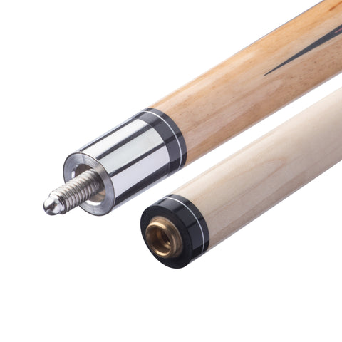 Image of Viper Sinister Series Cue with Black and White Wrap and Brown Stain