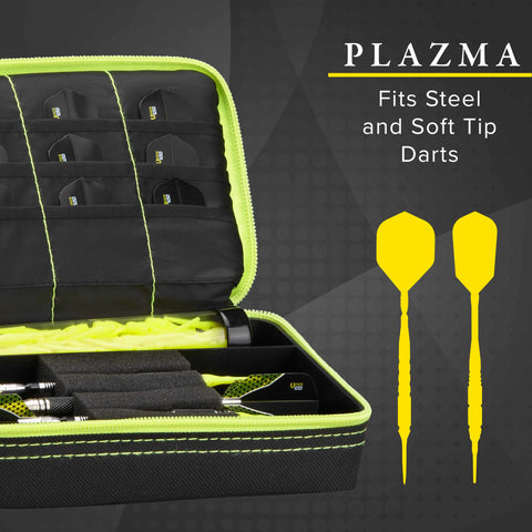 Image of Casemaster Plazma Dart Case Black with Yellow Zipper