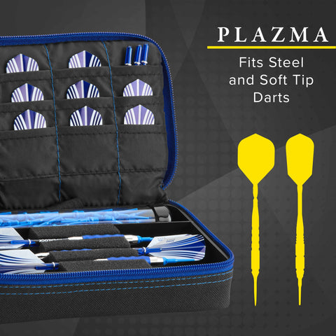 Image of Casemaster Plazma Dart Case Black with Sapphire Zipper