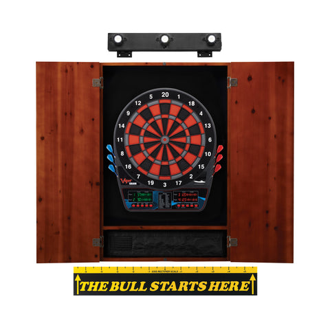 Image of Viper Orion Electronic Dartboard, Metropolitan Cinnamon Cabinet, Throw Line Marker & Shadow Buster Dartboard Light Bundle