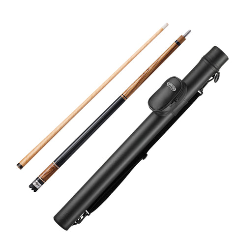 Image of Viper Naturals Zebrawood Cue and Casemaster Q-Vault Supreme Black Cue Case