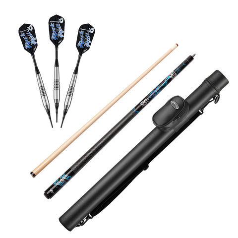 Image of Viper Underground Rock & Roll Soft Tip Darts 18 Grams, Viper Underground Rock & Roll Cue, and Casemaster Q-Vault Supreme Black Cue Case