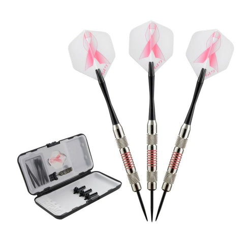 Image of Fat Cat Breast Cancer Steel Tip Dart Set 20 Grams, Viper Pink Lady Cue, and Casemaster Q-Vault Supreme Pink Cue Case