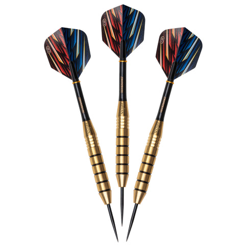 Image of Viper Shot King Sisal Dartboard, Dartboard Backboard, "The Bull Starts Here" Throw Line Marker & Elite Steel Tip Darts