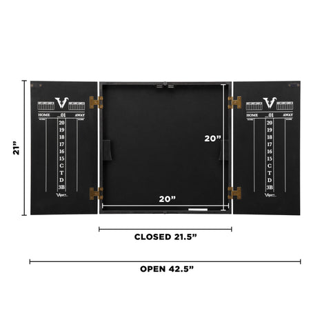 Image of Viper Hideaway Dartboard Cabinet with Reversible Traditional Dartboard