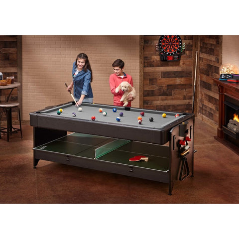 Image of Fat Cat Original 3-in-1 Grey 7' Pockey™ Multi-Game Table