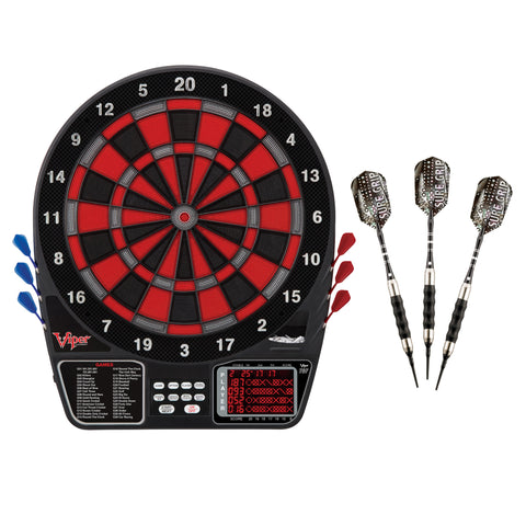 Image of Viper 797 Electronic Dartboard & Sure Grip Black Soft Tip Darts