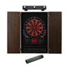 Viper 800 Electronic Dartboard, Metropolitan Espresso Cabinet, Dart Mat & Shadow Buster Dartboard Light Bundle