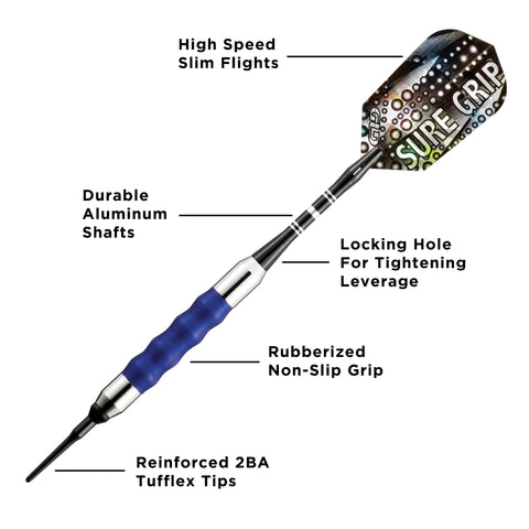 Image of Viper Sure Grip Soft Tip Darts Blue