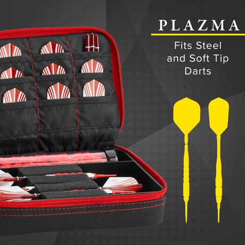 Image of Casemaster Plazma Dart Case Black with Ruby Zipper