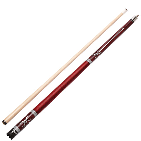 Image of Viper Sinister Series Cue with Red Wrap and Casemaster Q-Vault Supreme Black Cue Case