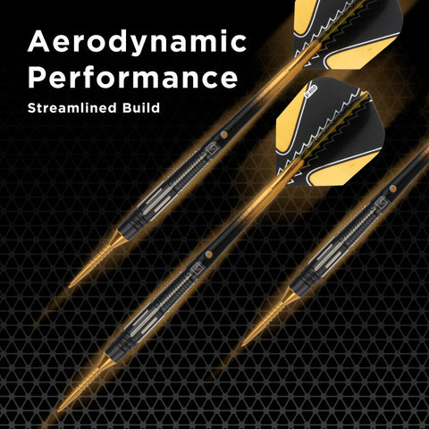 Image of Viper Black Flux 90% Tungsten Steel or Soft Tip Conversion Darts Gold 20 Grams