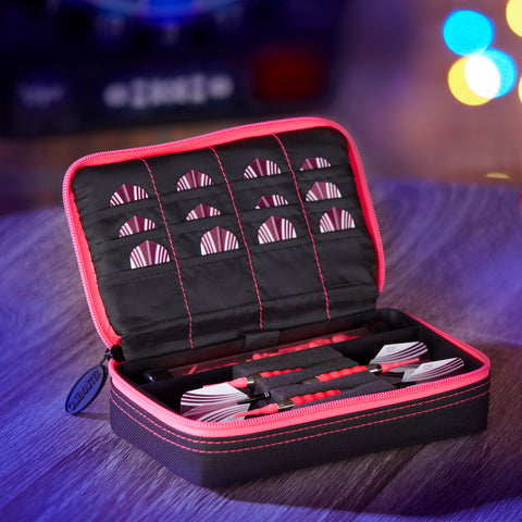 Image of Casemaster Plazma Dart Case Black with Pink Zipper