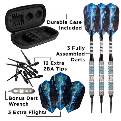 Image of Viper Astro 80% Tungsten Soft Tip Darts Blue Rings 16 Grams