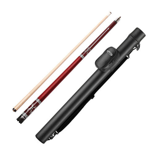 Image of Viper Sinister Series Cue with Red Wrap and Casemaster Q-Vault Supreme Black Cue Case