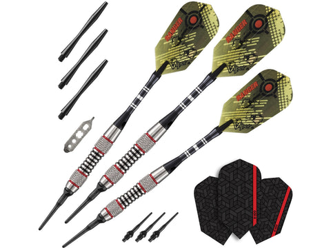 Image of Viper Ranger 80% Tungsten Soft Tip Darts Red Rings 18 Grams - HomeFitPlay