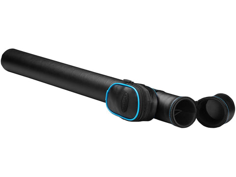 Image of Casemaster Q-Vault Supreme Black with Blue Trim Cue Case - HomeFitPlay