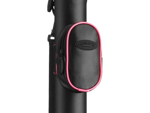 Image of Casemaster Q-Vault Supreme Black with Pink Trim Cue Case - HomeFitPlay