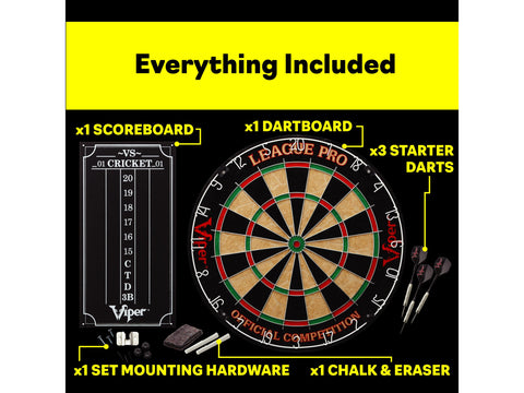 Image of Viper League Pro Sisal Dartboard Starter Kit - HomeFitPlay