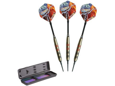 Image of Elkadart Storm Soft Tip Darts Black and Red Rings 18 Grams - HomeFitPlay
