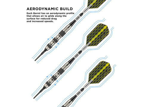 Image of Viper The Freak Soft Tip Darts Knurled and Shark Fin Barrel 18 Grams - HomeFitPlay