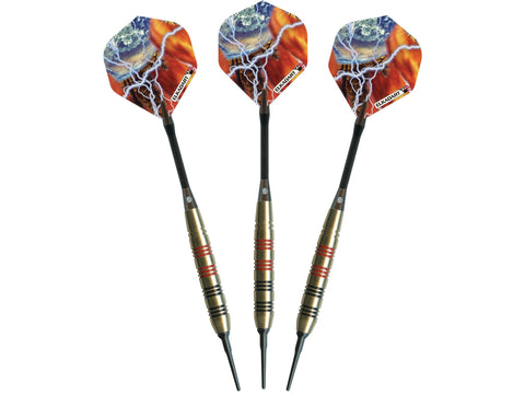 Image of Elkadart Storm Soft Tip Darts Black and Red Rings 18 Grams - HomeFitPlay