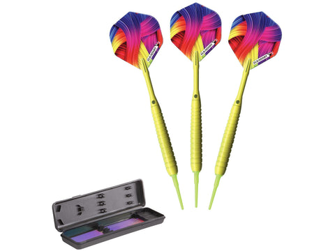 Image of Elkadart Neon Yellow Soft Tip Darts 18 Grams - HomeFitPlay