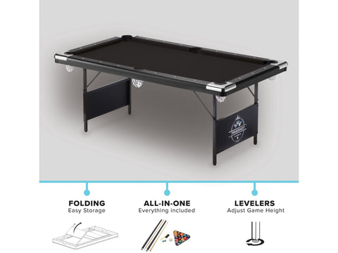 Image of Fat Cat Trueshot 6' Folding Billiard Table - HomeFitPlay