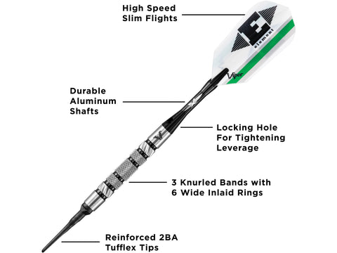 Image of Viper Element 90% Tungsten Soft Tip Darts Knurled Barrel 18 Grams - HomeFitPlay
