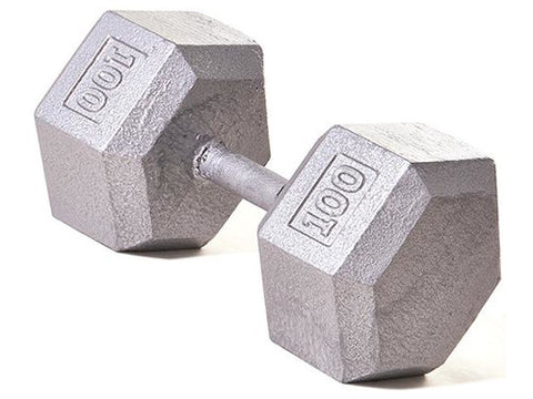 Image of Hex Dumbbell w/ Straight Handle 100 lb - HomeFitPlay