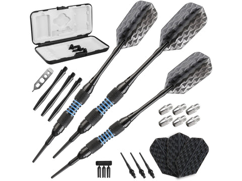 Image of Viper Bobcat Adjustable Soft Tip Darts Blue Rings 16-18 Grams - HomeFitPlay