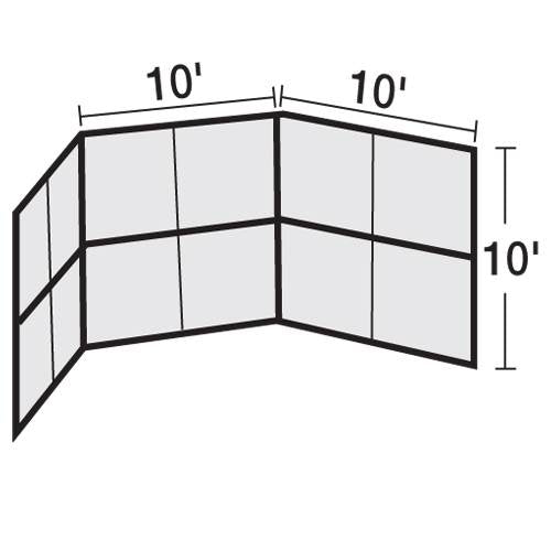 Chain Link Backstop - 10' No Hood | BSCL10