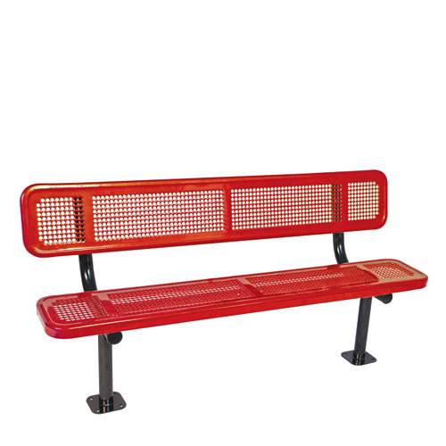 8'  Bench w/Back Surf Mnt Perforated | 1275865