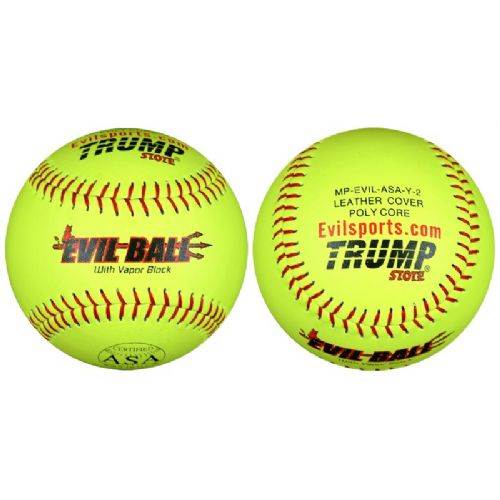 Trump® MP-EVIL-USA-Y-2 Evil Sports USA 12" 44/375 Premium Leather Softball - One Dozen | 1394792