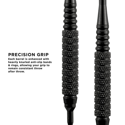 Image of Viper Black Magic Soft Tip Darts 10 Knurled Rings 18 Grams
