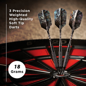 Viper Black Magic Soft Tip Darts 10 Knurled Rings 18 Grams