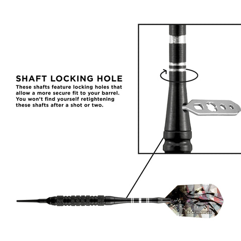 Image of Viper Black Magic Soft Tip Darts 6 Knurled Rings 18 Grams