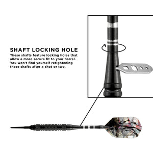 Viper Black Magic Soft Tip Darts 6 Knurled Rings 18 Grams