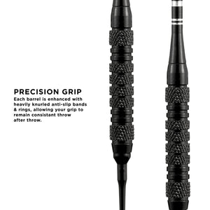 Viper Black Magic Soft Tip Darts 6 Knurled Rings 18 Grams