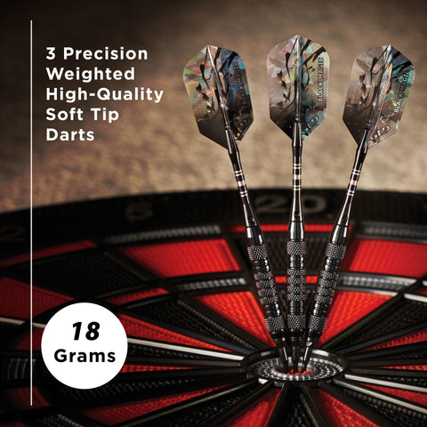 Image of Viper Black Magic Soft Tip Darts 6 Knurled Rings 18 Grams