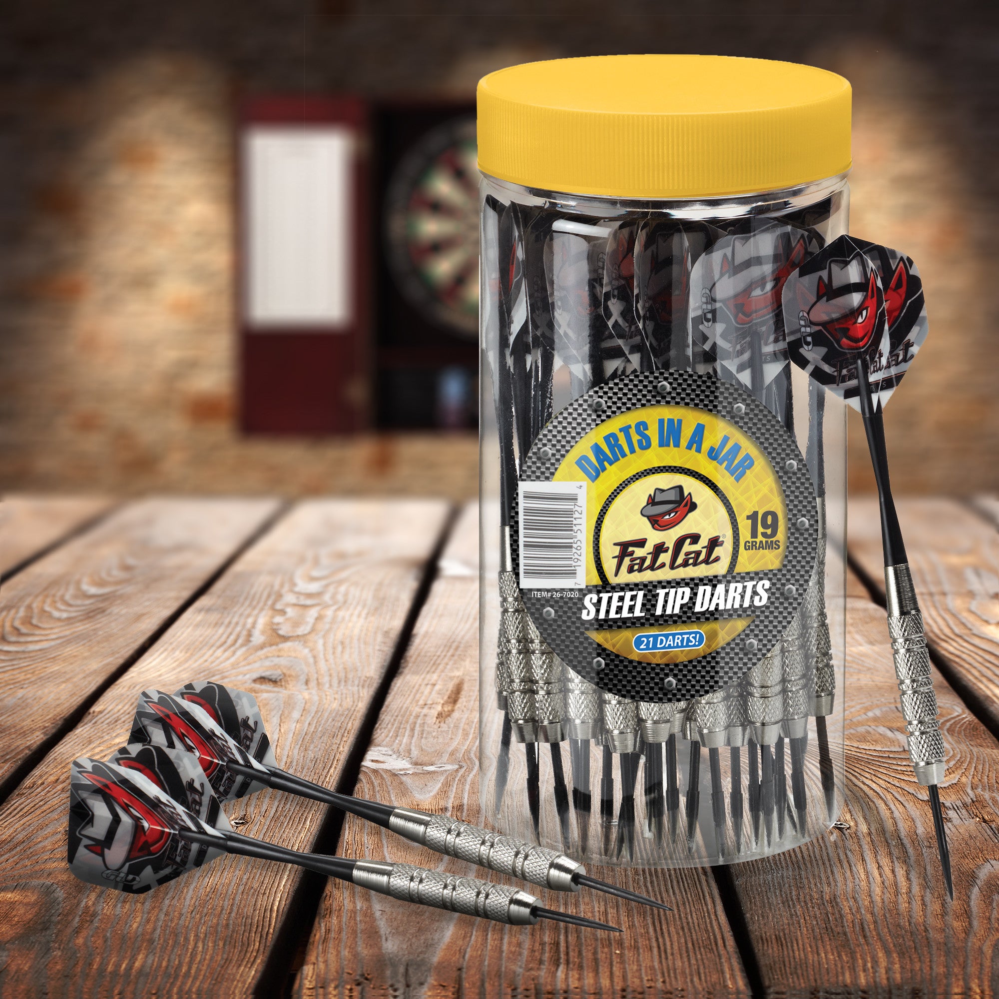 Fat Cat Darts in a Jar Steel Tip 20 Grams 21 Count