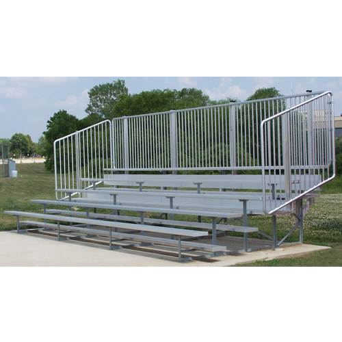 BLEACHER 5R 58S 21' W/AISLE & VERT RAIL | 1196542