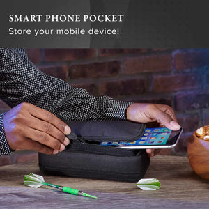 Casemaster Plazma Plus Dart Case with Black Zipper and Phone Pocket