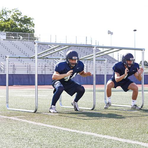 Pro-Down Collegiate Lineman Chute training equipment for improving football blocking technique and leverage
