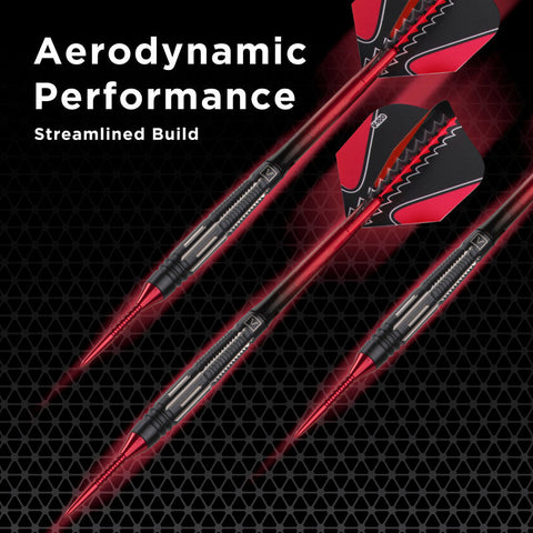 Image of Viper Black Flux 90% Tungsten Steel or Soft Tip Conversion Darts Red 20 Grams