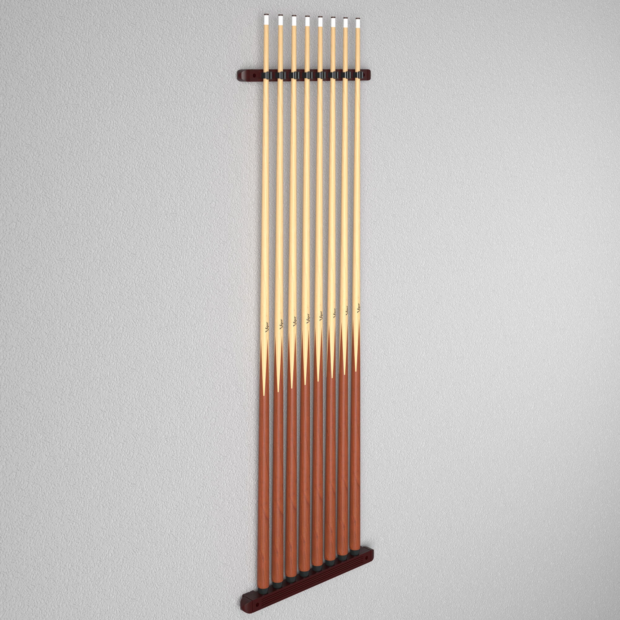 Viper Mahogany 8 Cue 2-Piece Wall Cue Rack