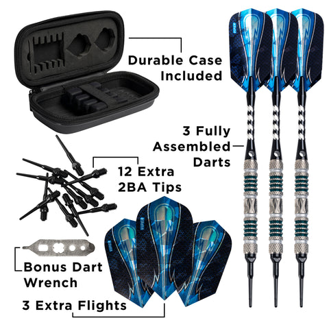 Image of Viper Astro 80% Tungsten Soft Tip Darts Green Rings 18 Grams
