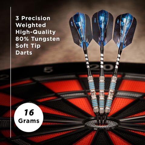 Image of Viper Astro 80% Tungsten Soft Tip Darts Blue Rings 16 Grams