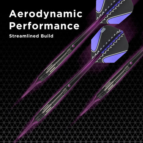 Image of Viper Black Flux 90% Tungsten Steel or Soft Tip Conversion Darts Purple 20 Grams
